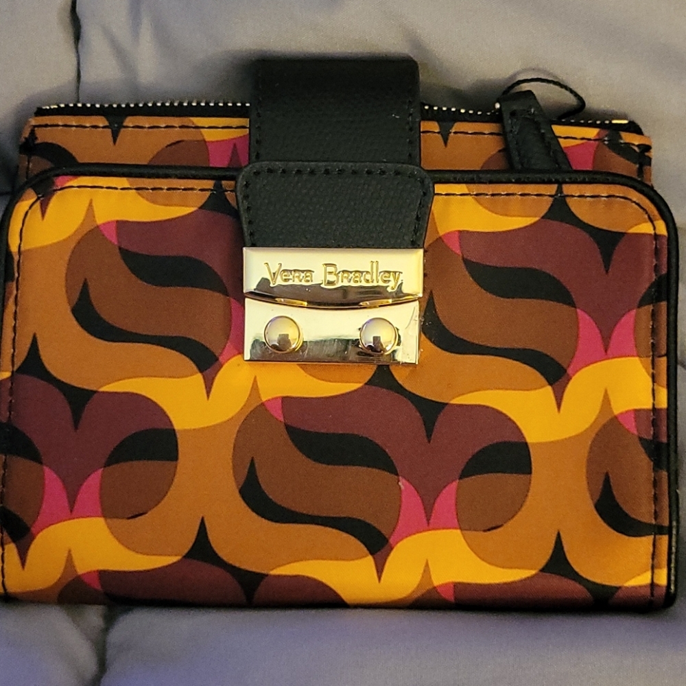 Vera Bradley Modern Lights Pushlock Wallet NWOT